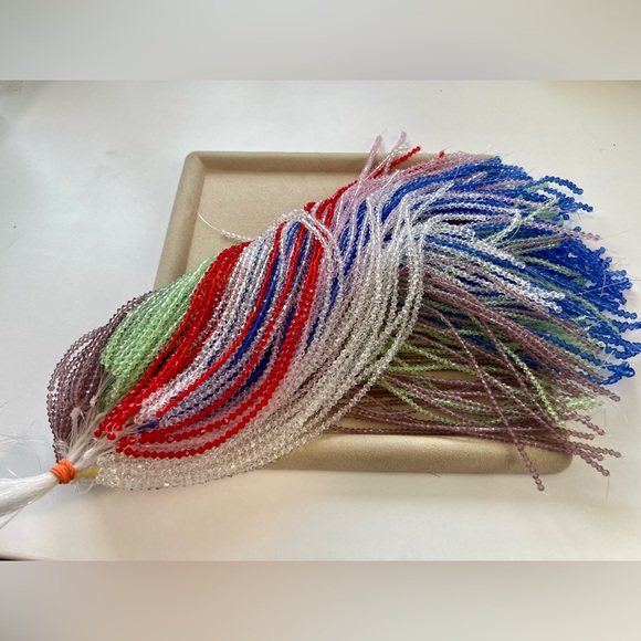 200 Strands Glass Crystal bicone Beads 3mm - 4mm green red blue clear lot - Picture 12 of 13